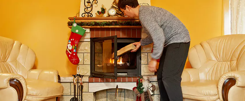Rusted Metal Fireplace Restoration in Bon Air, Virginia